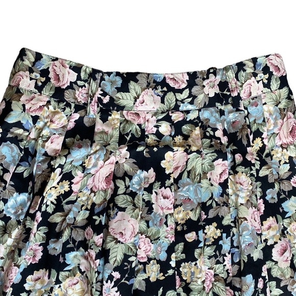 Vintage Michael K & Company Floral Print high waisted skirt size large - Picture 3 of 8
